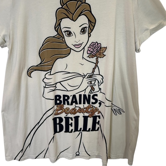 Disney Brains Beauty and Belle Glitter Sleep Shirt - Picture 5 of 9